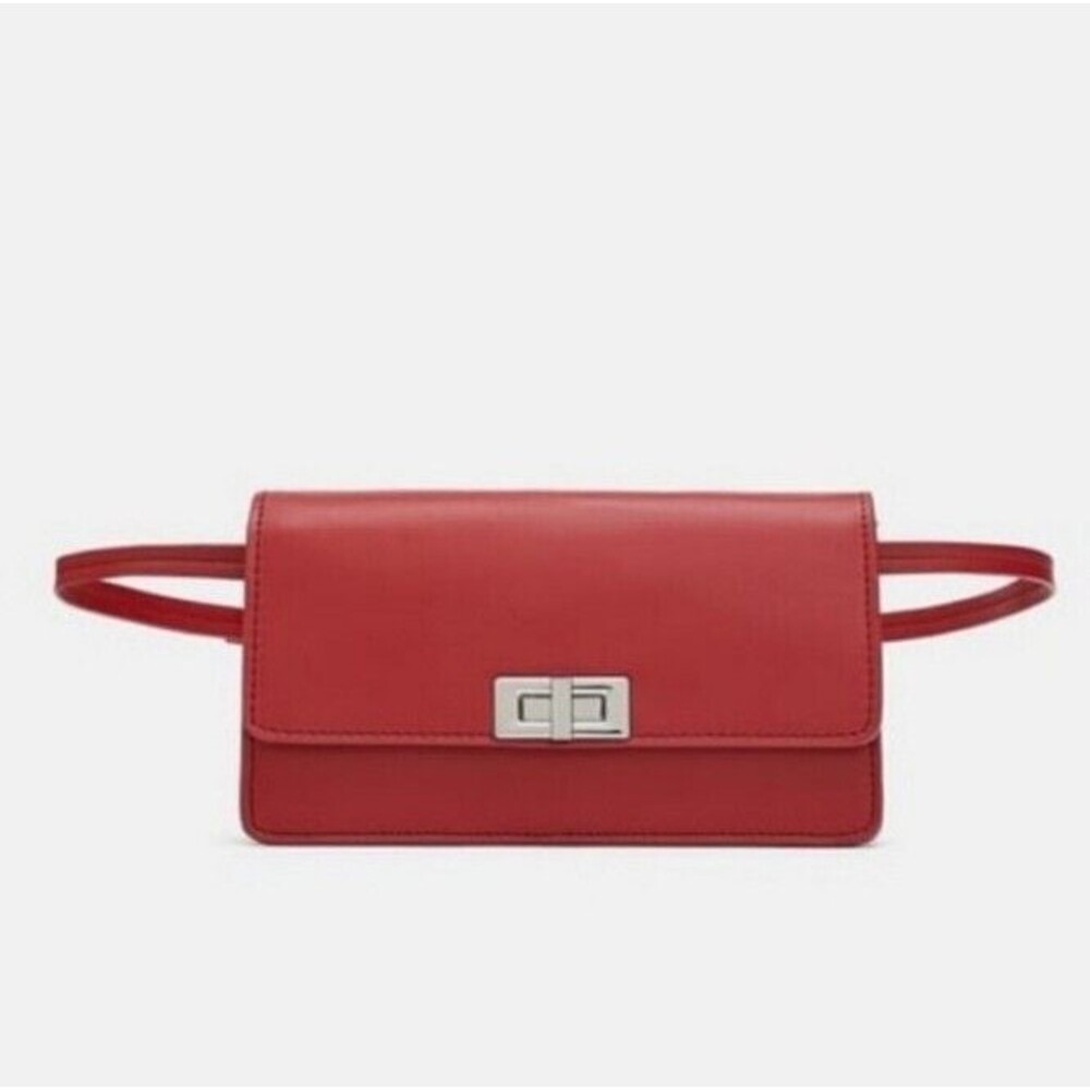 Zara Basic Collection Women's Red Mini Crossbody … - image 3